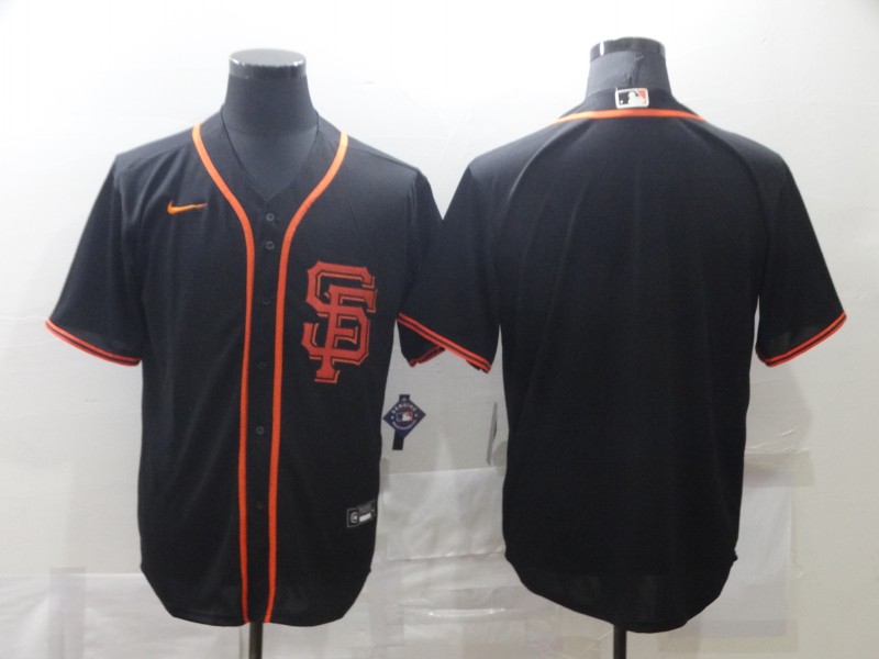Men's San Francisco Giants Black Alternate Blank Jersey
